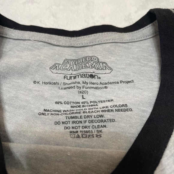 My Hero Academia Baby Deck Gray Graphic T-Shirt Size Large - Picture 5 of 11